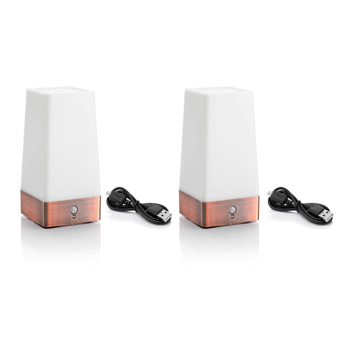Auraglow Rechargeable Motion Sensor Table Lamp Round, LED Night Glow
