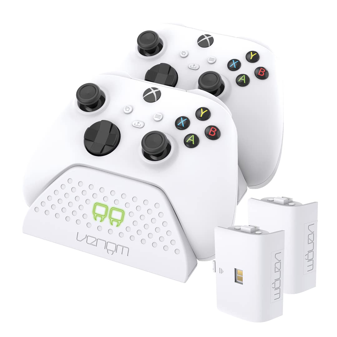 Venom Replacement Battery Packs for Xbox Charging Dock - White (Xbox Series X & S/Xbox One)