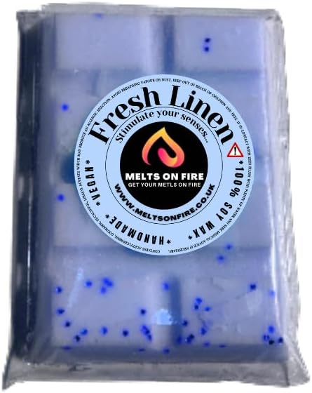 Wax Melts Scented Handmade Snap Bars, 4 Pack Baby Powder, Fresh Linen, Fluffy Towels, Spring Awakening Scented Soy Wax Melts Vegan Aromatherapy (Fresh)