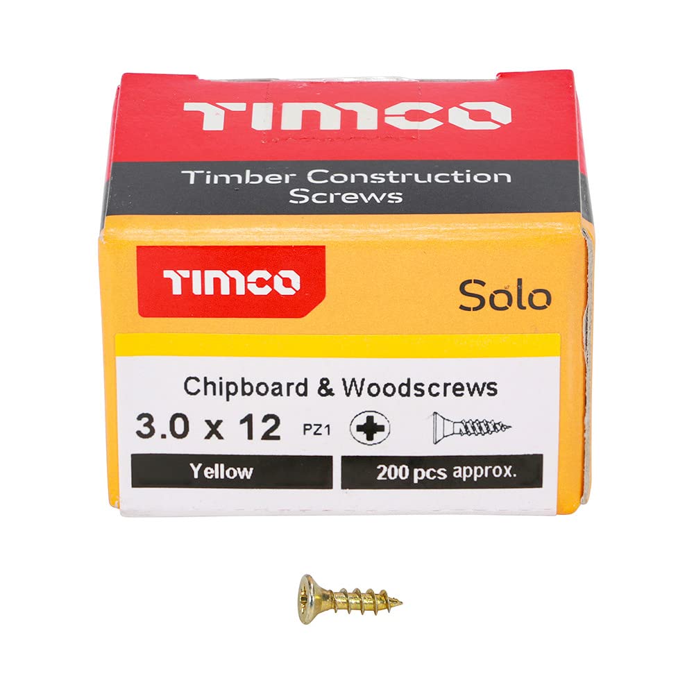 TIMCO Solo Chipboard & Woodscrews - Gold - 6.0 x 90mm - 60090SOLOC