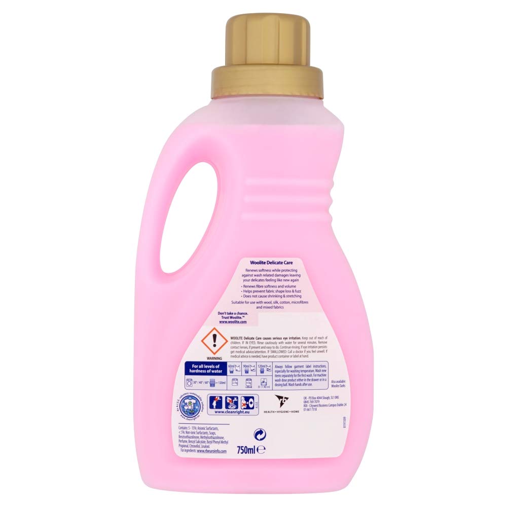 Woolite Laundry Detergent Liquid, 750ml, Pack of 4, For Delicates, Hand & Machine Wash, 48 Washes