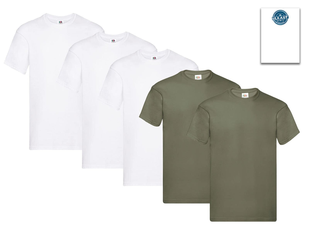 Fruit of the Loom Men's T-Shirt Iconic Tee, Lightweight Ringspun Tee, 5 Pack