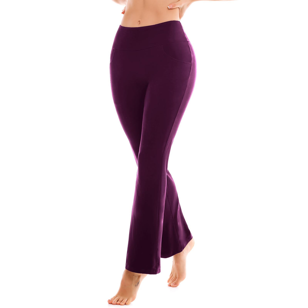 SINOPHANT Yoga Pants for Women Flared Leggings High Waisted Bootcut Trousers Womens Gym Wide Leg Workout Stretchy