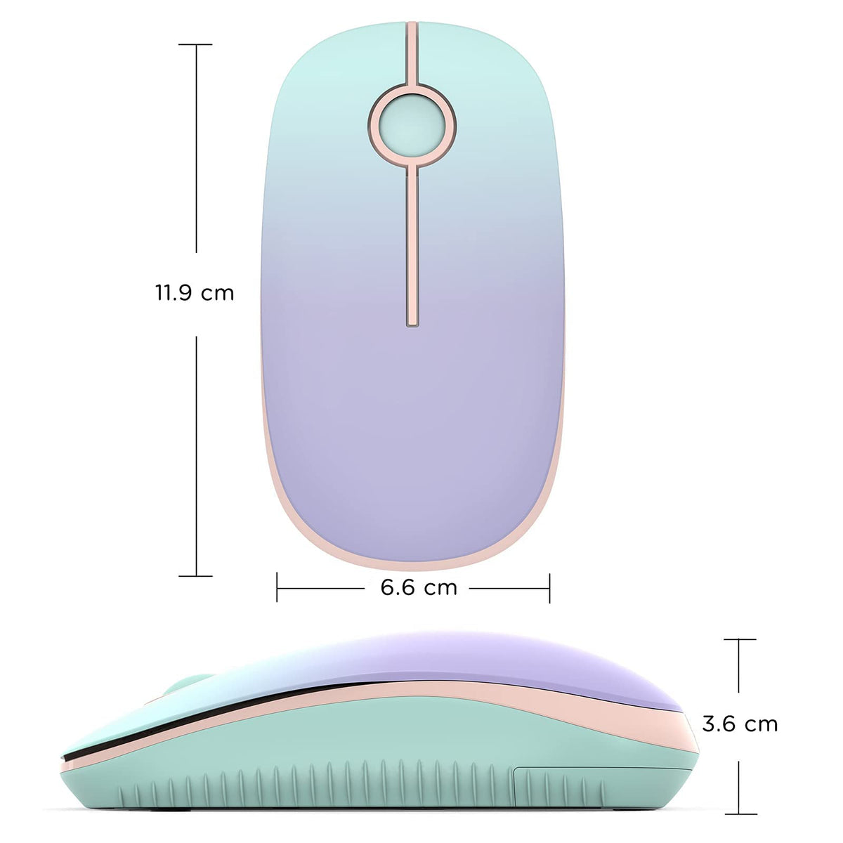 Seenda Wireless Mouse, Silent with 2.4G USB Receiver, Black