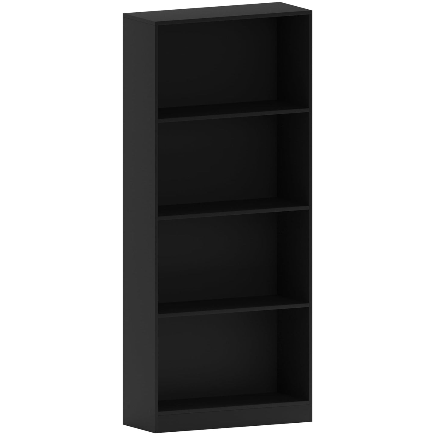 Vida Designs Cambridge 3 Tier Low Bookcase, White Wooden Shelving Display Storage Unit Office Living Room Furniture