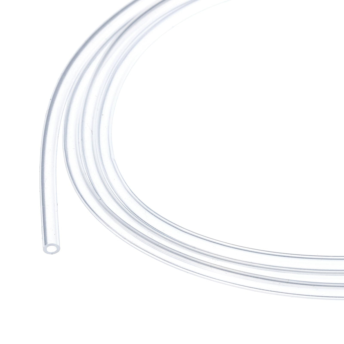 3.3ft Silicone Tubing 4mm ID 6mm OD Clear Industrial Plastic Tubing Pure Silicone Hoses for Pump Siphoning Draining Irrigation Brewing, 1/4"