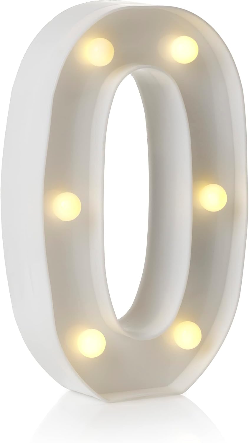 Auraglow LED Light Up Letter C Sign, Battery Powered Party Decoration