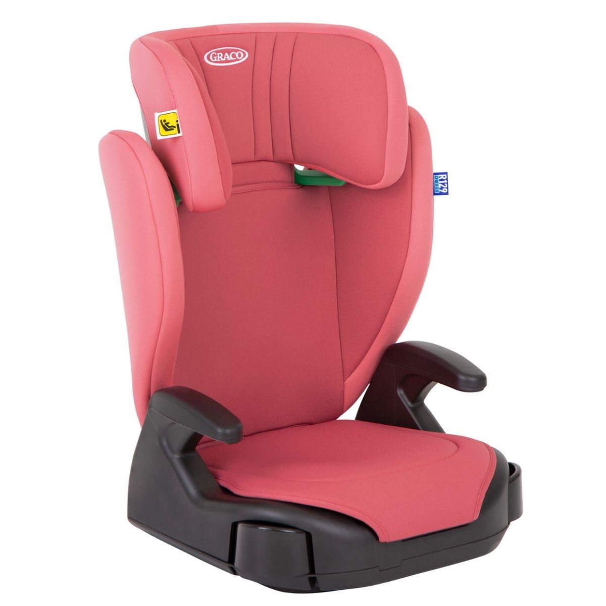 Graco Junior Maxi i-Size R129 Highback Booster car seat with cupholders, Suitable from 100-150cm (approx. 3.5 to 12 years), Midnight fashion