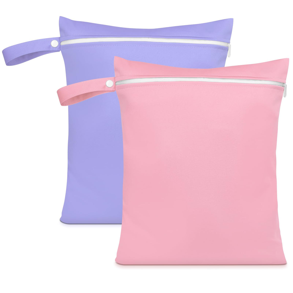 2PCS Wet Bags for Baby Items, Wet Swimsuits, Beach, Camping(Black)