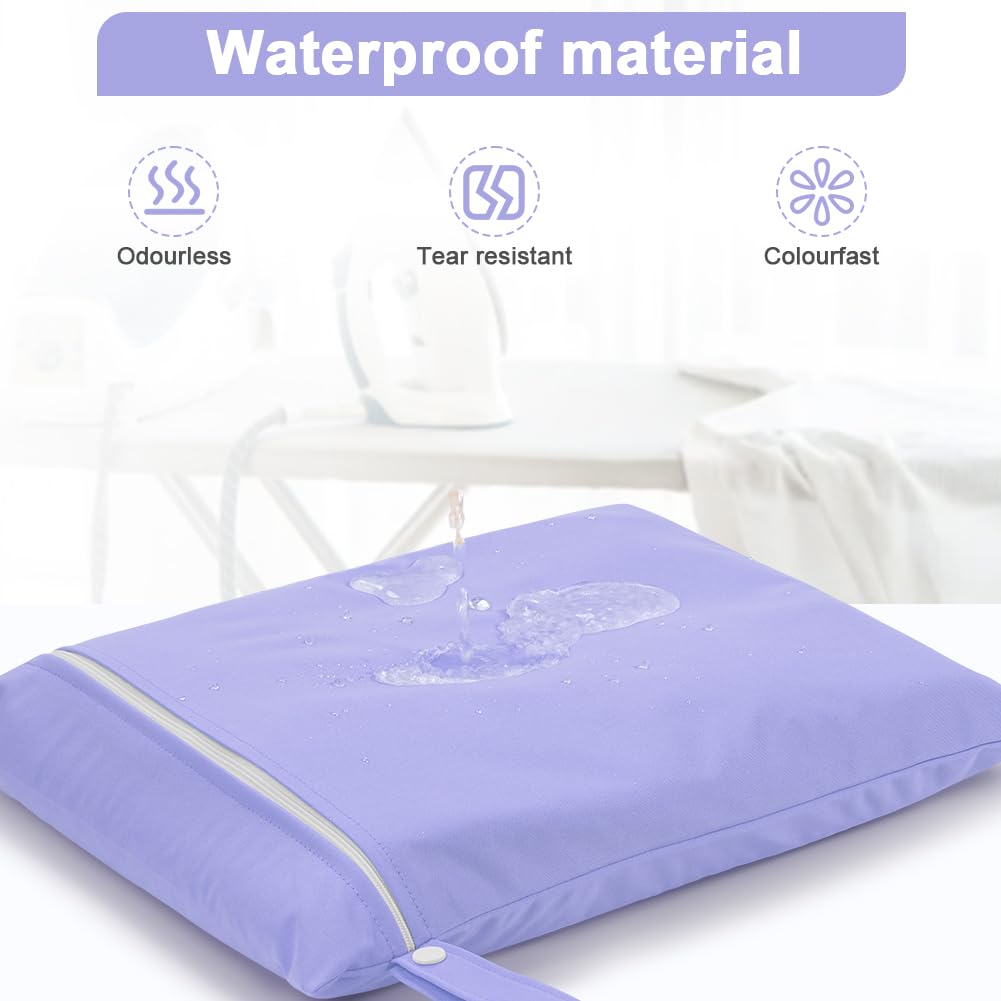 2PCS Wet Bags for Baby Items, Wet Swimsuits, Beach, Camping(Black)