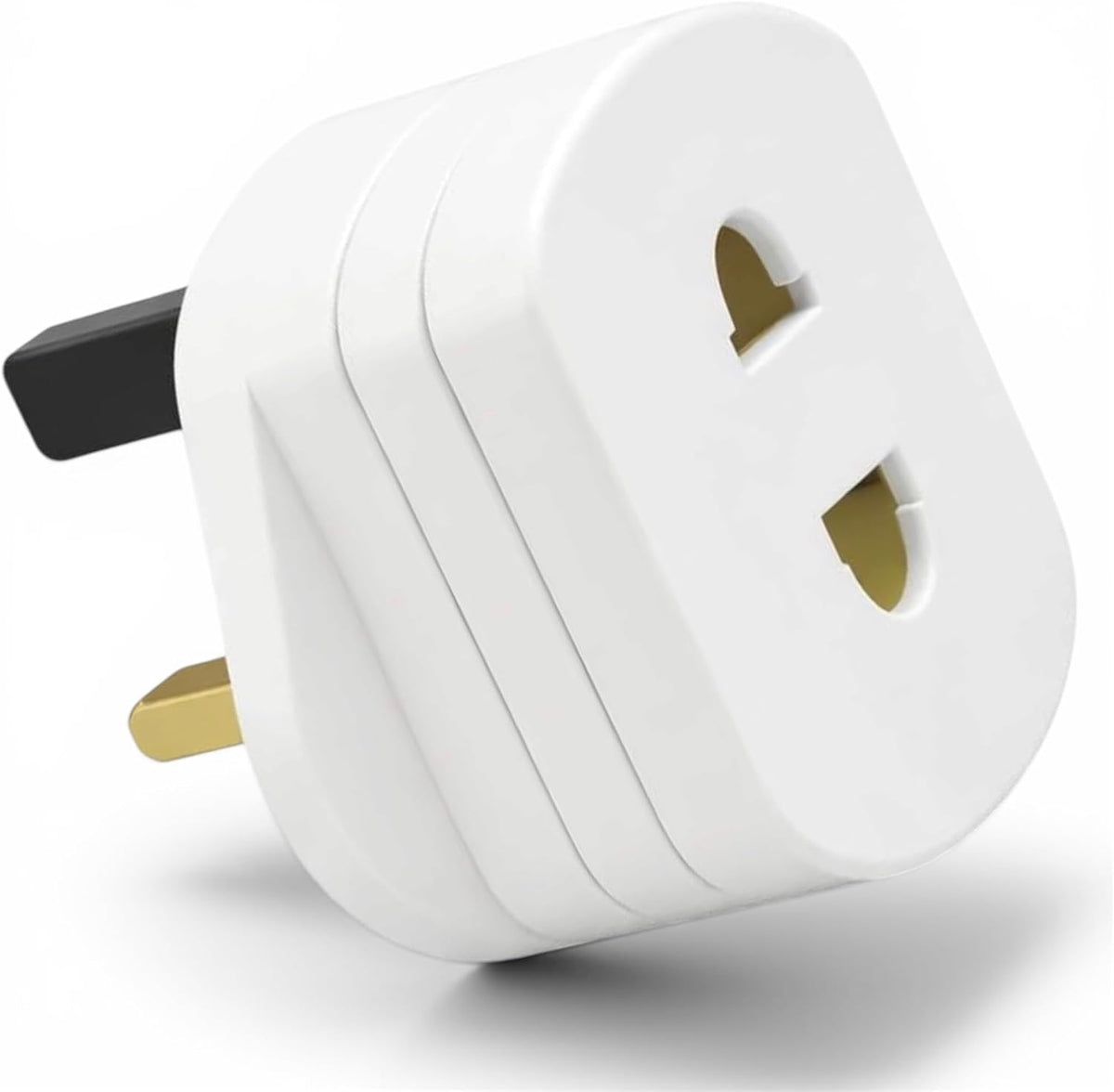 MOBIBAY (Pack of 1) Toothbrush Adaptor Plug UK Charger Shaver Socket 2 Pin to 3 Pin Electric Converter Bathroom Two to Three Prong Charging Tooth Brush Razor Plugs Electrical Shaving (White)