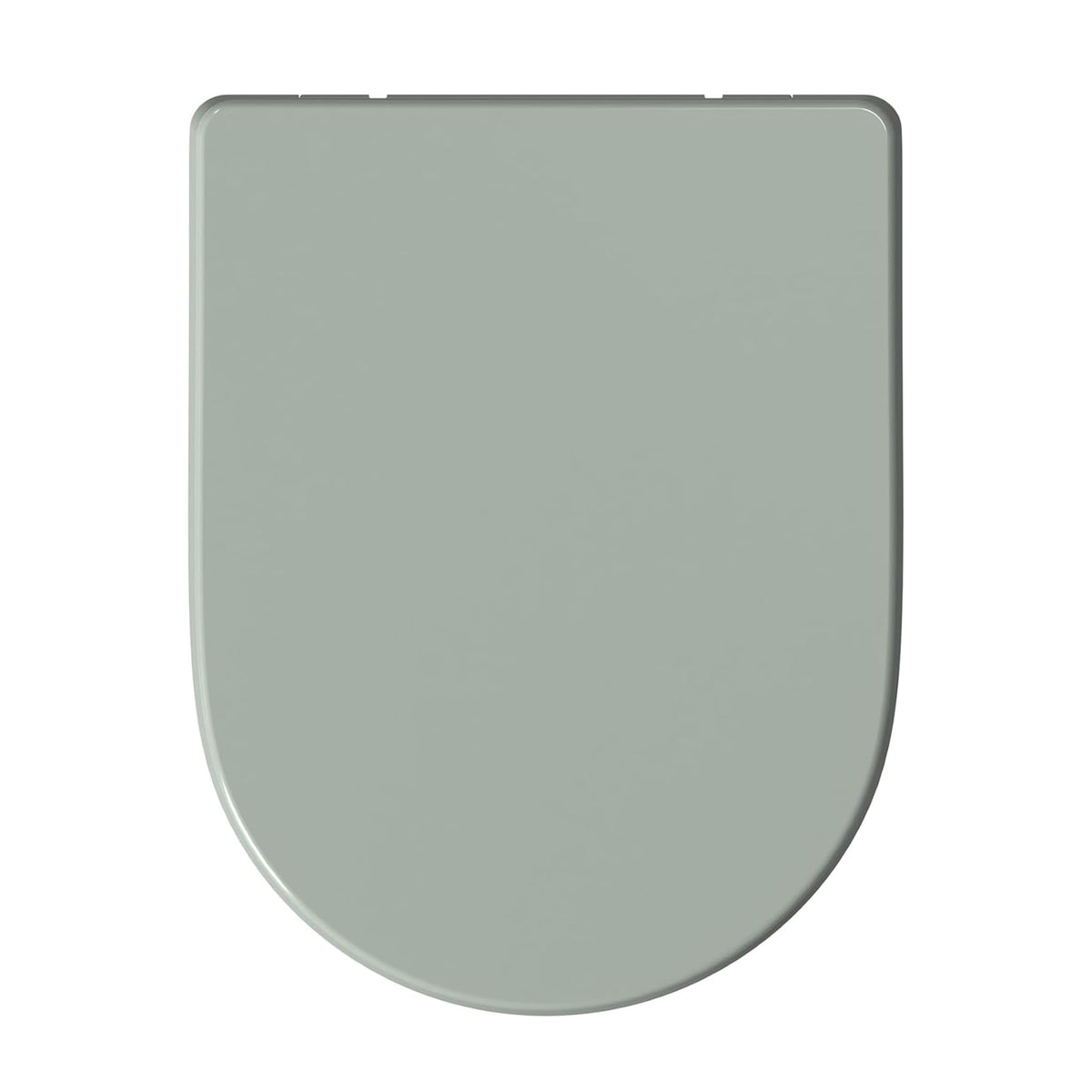 AQUALONA® Premium Thermoplastic Toilet Seat Soft Close Hardwearing Seat with Two Button Hinge Release D Shaped Easy to Clean Simple Installation Top and Bottom Fittings (White - D Shape)