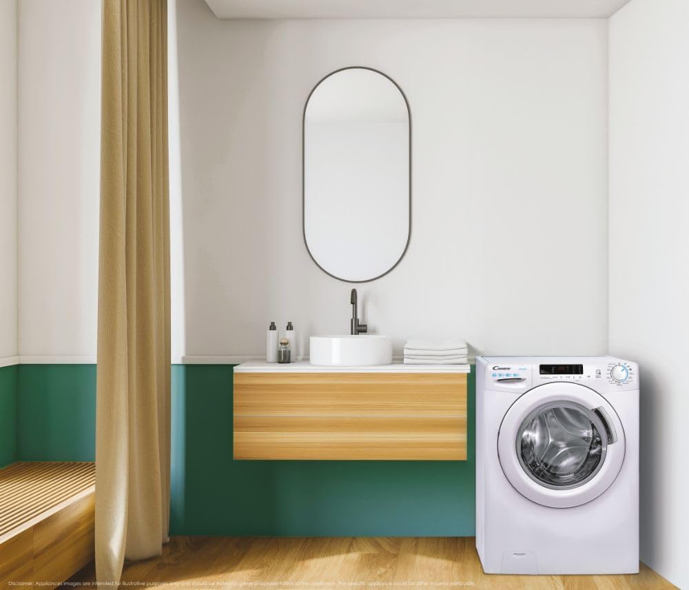 Candy CS1492DW4 Smart Freestanding Washing Machine 9KG 1400rpm, B Energy, White, NFC