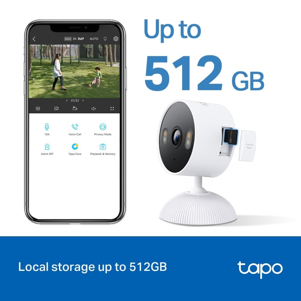 Tapo C110 2K 3MP Indoor Security Camera Pet Camera Dog Camera
