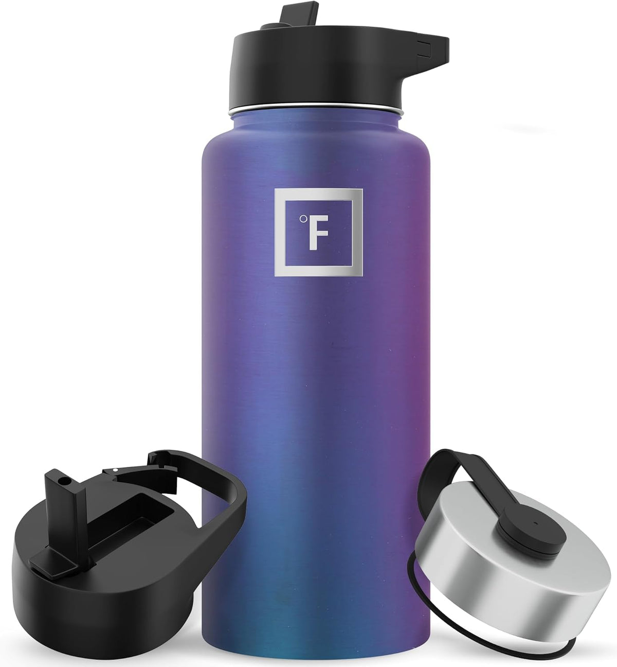 Insulated Water Bottle with Straw - 650/950/1200/1800 ml - Leakproof Double-Walled Stainless Steel Metal Drink Flask BPA-Free - Sports Travel Gym Camping Hiking Kids