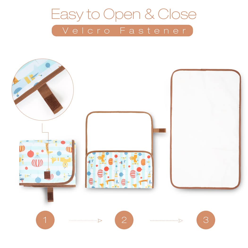 Lekebaby Foldable Travel Changing Mat Portable Baby Change Mat, Grey