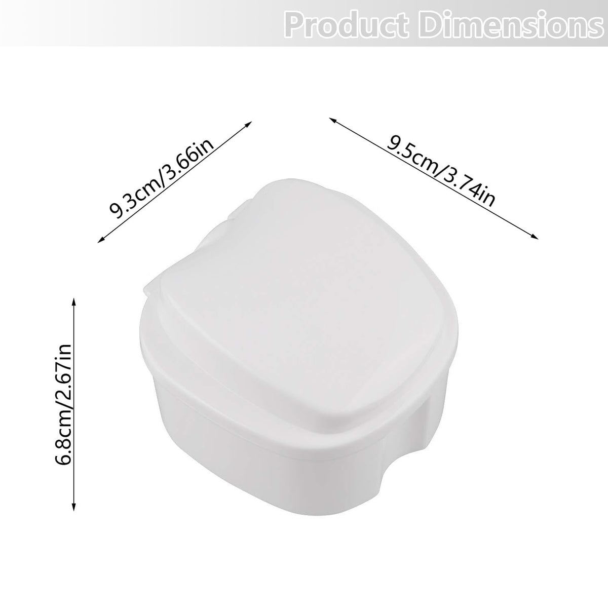 chenqi Retainer Cup Holder Mouthguard Cleaning Case with Strainer Basket, Denture Bath Box Storage Cup Holder for Travel Cleaning