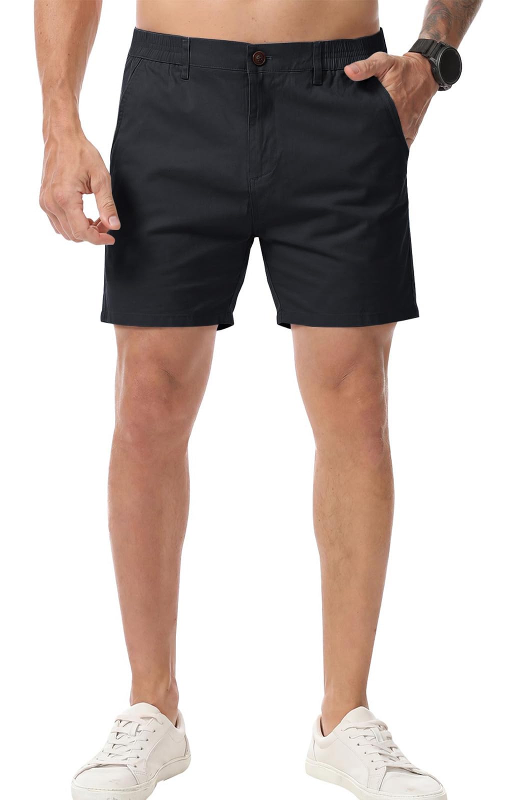 Men’s 7”/ 9” Chino Shorts Casual Elasticated Waist with 4 Pockets