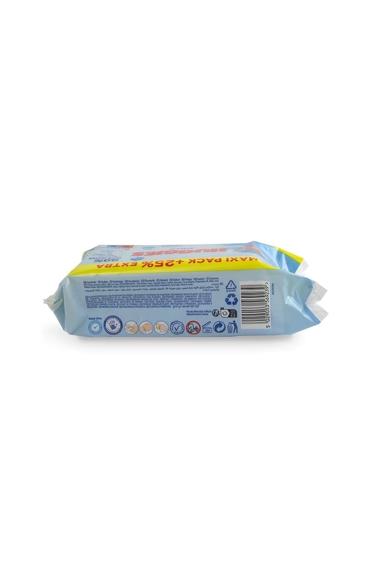 Huggies Pure Plastic Free Baby Wipes - Pack of 12 (576 Wipes) – 99% Water Wet Wipes, Fragrance Free, Hypoallergenic, Better Cleaning, Soft and Gentle on Babies' Delicate Skin