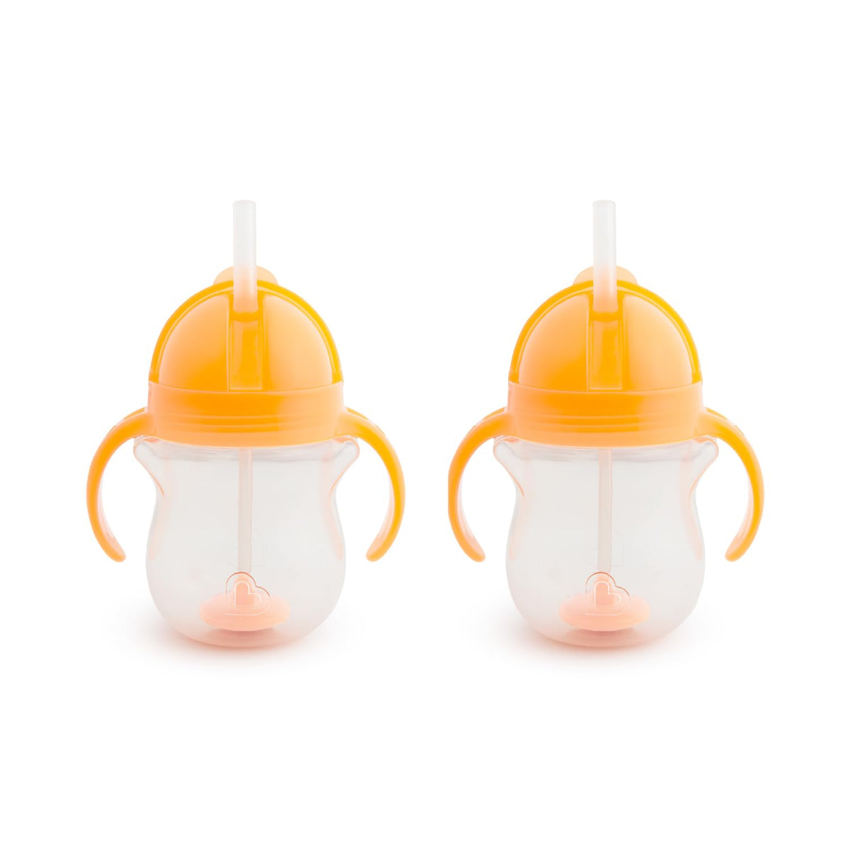 Munchkin Click Lock Tip & Sip Straw Cup Set| Baby & Toddler Sippy Cups with Straw| BPA Free Non Spill Cup| Dishwasher Safe Baby Straw Cup| Weighted Straw Childrens Cups| 7oz/207ml| 2 Pack| Pink/Purple