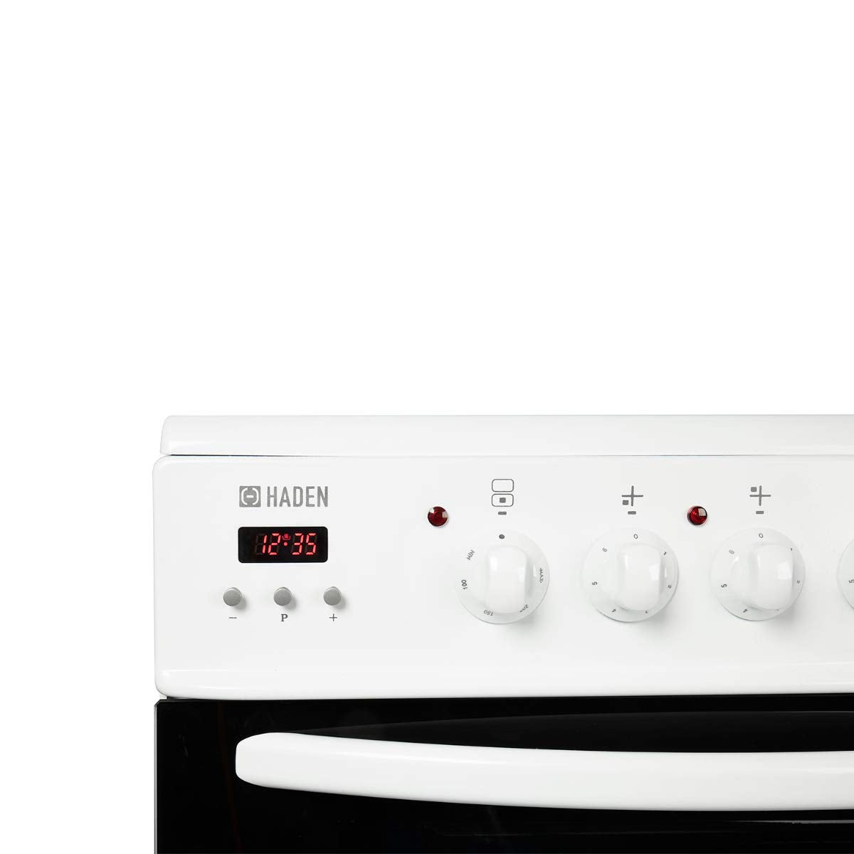 Haden Double Oven 50cm Electric Cooker 4 Zone Ceramic Hob White