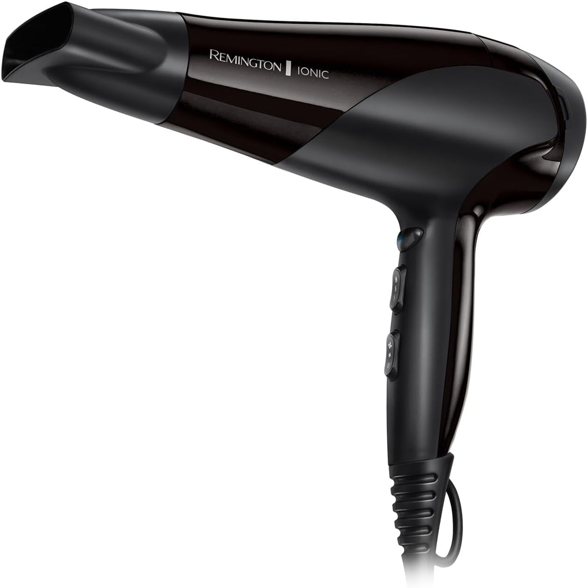 Remington Hair Dryer Ionic (Powerful, Fast Professional Styling, Diffuser, Concentrator, Ionic Conditioning for Frizz Free Hair, 3 Heat / 2 Speed Settings, Cool Shot, 2200W, Black) D3198