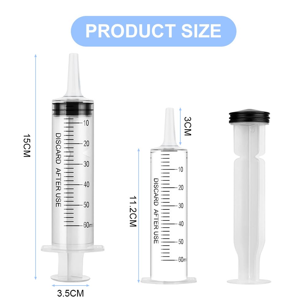 OFFCUP Plastic Syringes, 3pcs 20ML No Needle Syringe Individually Packaged