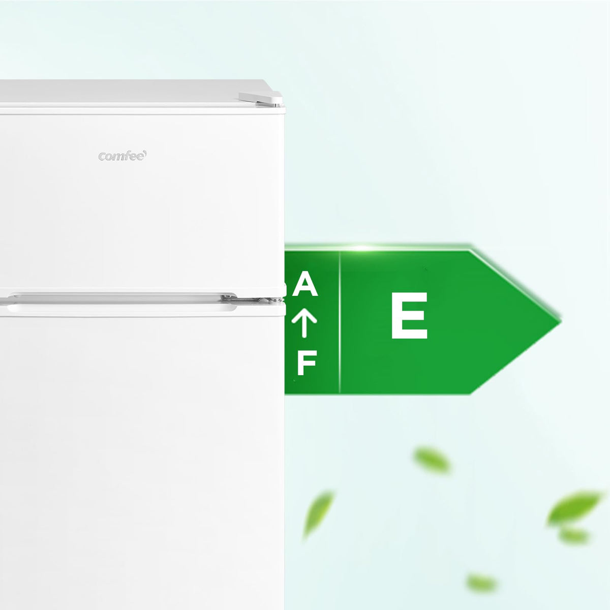 COMFEE' 87L Under Counter Fridge Freezer, Reversible Door, RCT87BL2(E)