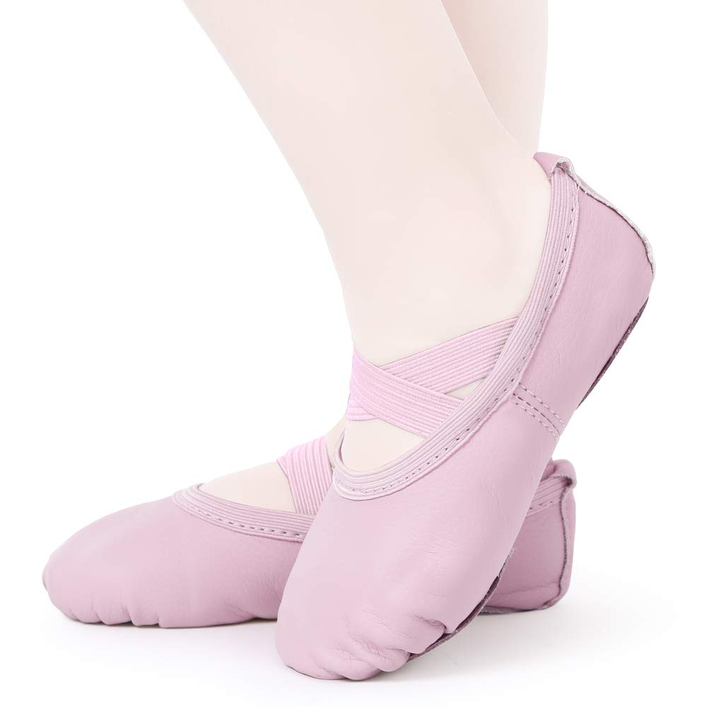 Ballet Shoes Leather Ballet Flats Split Sole Dance Slippers for Girls Toddlers Women