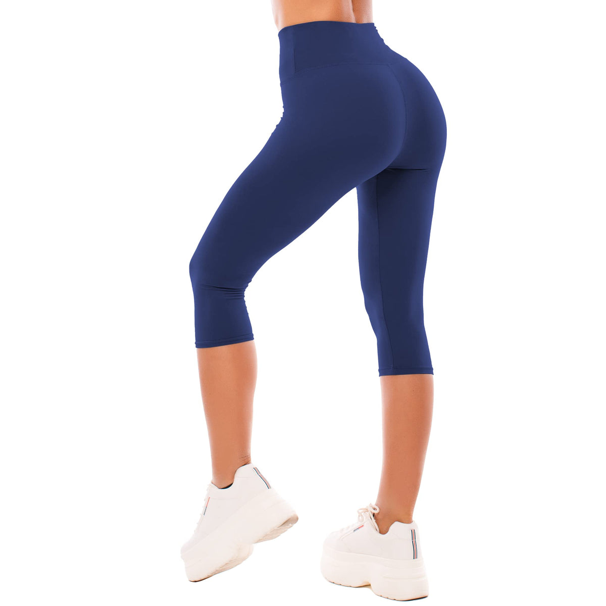 SINOPHANT High Waisted Capri 3/4 Length Leggings for Women