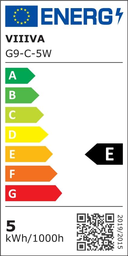 G9 LED Bulbs Cool White, 5W(45W Equivalent) 6000K, 500LM, Pack of 5