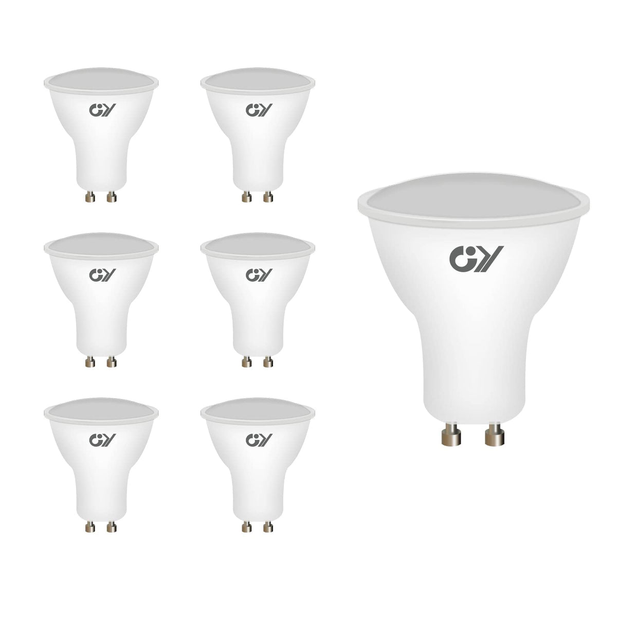 GY GU10 LED Bulbs Warm White 2700K,8W 800lm Energy Saving Light Bulbs,Equivalent to 80W 120° Wide Beam for Ceiling Non-dimmable,Pack of 12