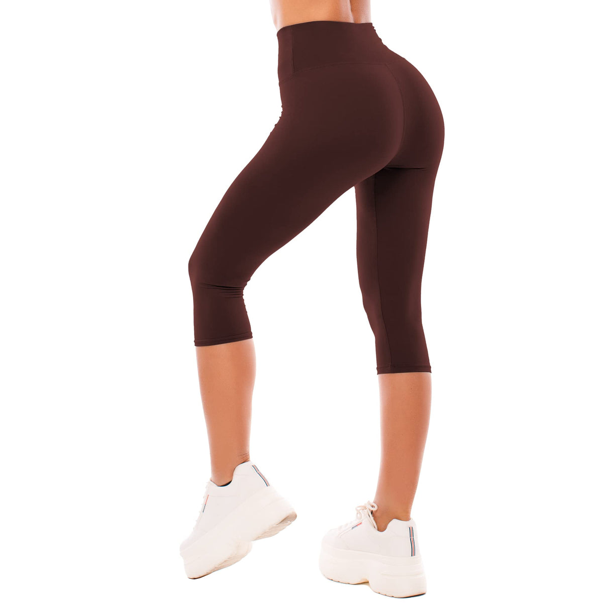 SINOPHANT High Waisted Capri 3/4 Length Leggings for Women