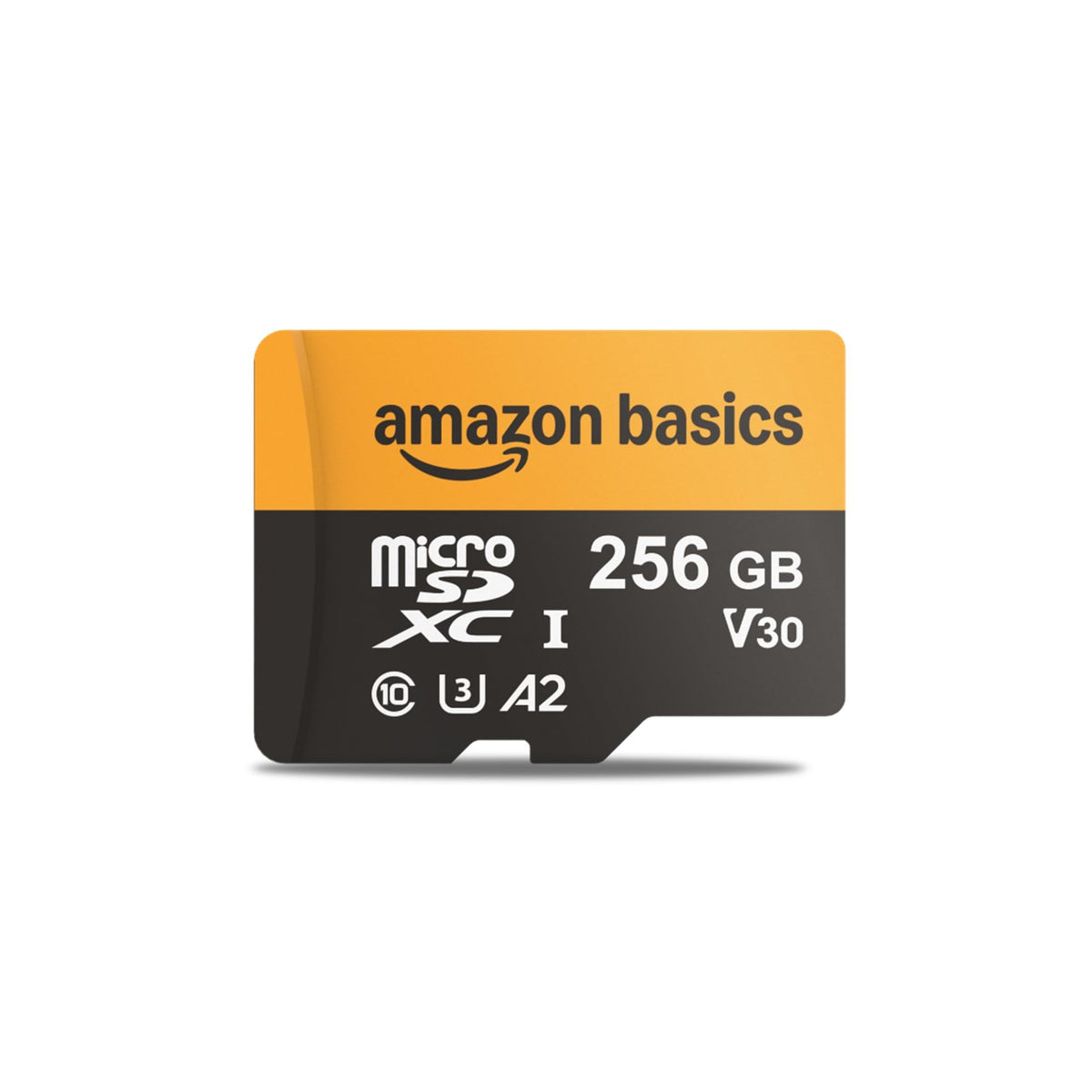 Amazon Basics microSDXC Memory Card with Full Size Adapter, A2, U3, Read Speed up to 100 MB/s, 128GB, Black