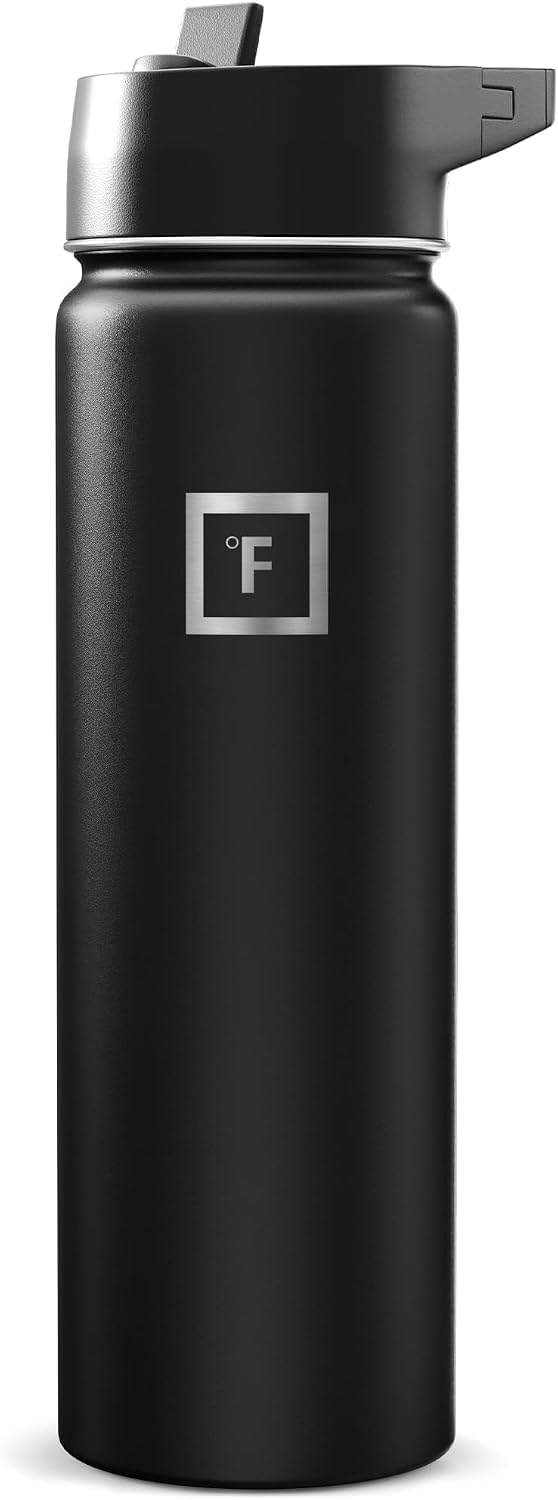 Insulated Water Bottle with Straw - 650/950/1200/1800 ml - Leakproof Double-Walled Stainless Steel Metal Drink Flask BPA-Free - Sports Travel Gym Camping Hiking Kids