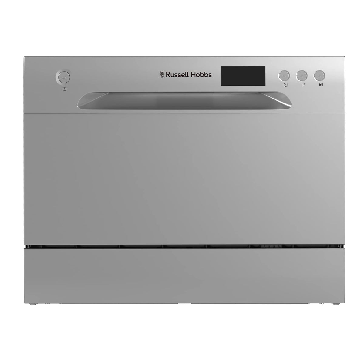 Russell Hobbs Table Top Dishwasher Compact Mini with 6 Place Settings, LED Display, Button Control, 6 Programmes, Portable & Efficient, 24hr Timer, Rinse & Eco Mode in White, RH6TTDW0D1W