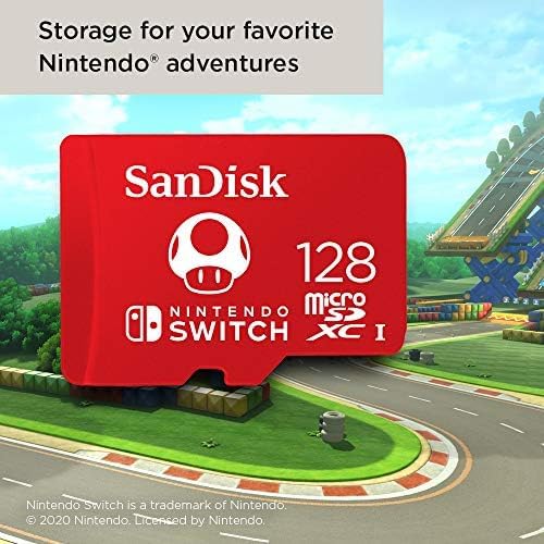 SANDISK microSD Card 128GB, Super Mario Super Mushroom Edition