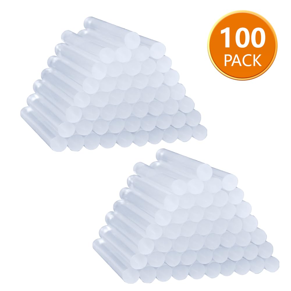 ANSIO Hot Glue Sticks for Hot Glue Gun, SGS Approved, 100 pcs - 7mm x 100mm