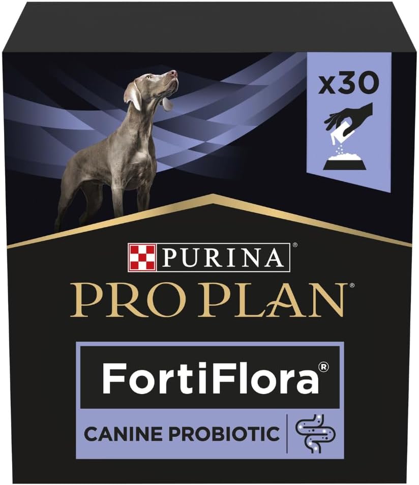 PURINA PRO Plan FortiFlora Probiotic Food Supplement for Dogs 30 x 1g Sachets | Enhances the Levels of Live Beneficial Bacteria