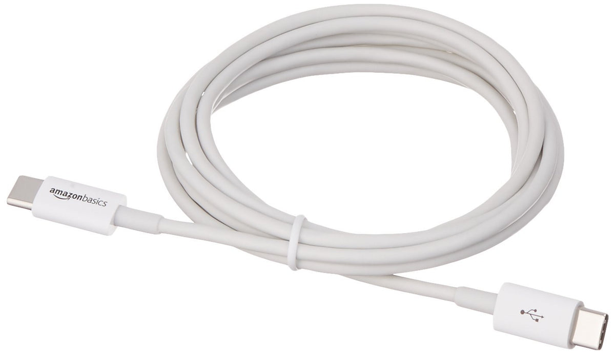Amazon Basics USB-C to USB-C 2.0 Fast Charger Cable, 480Mbps Speed, USB-IF Certified, for Apple iPhone 16/15, iPad, Samsung Galaxy, Tablets, Laptops, 0.9 m, Black