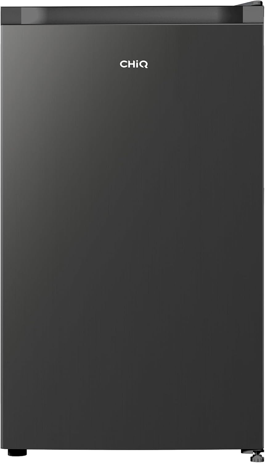 CHiQ 145L Upright Freezer with 4-Star Freezing & Reversible Door Black