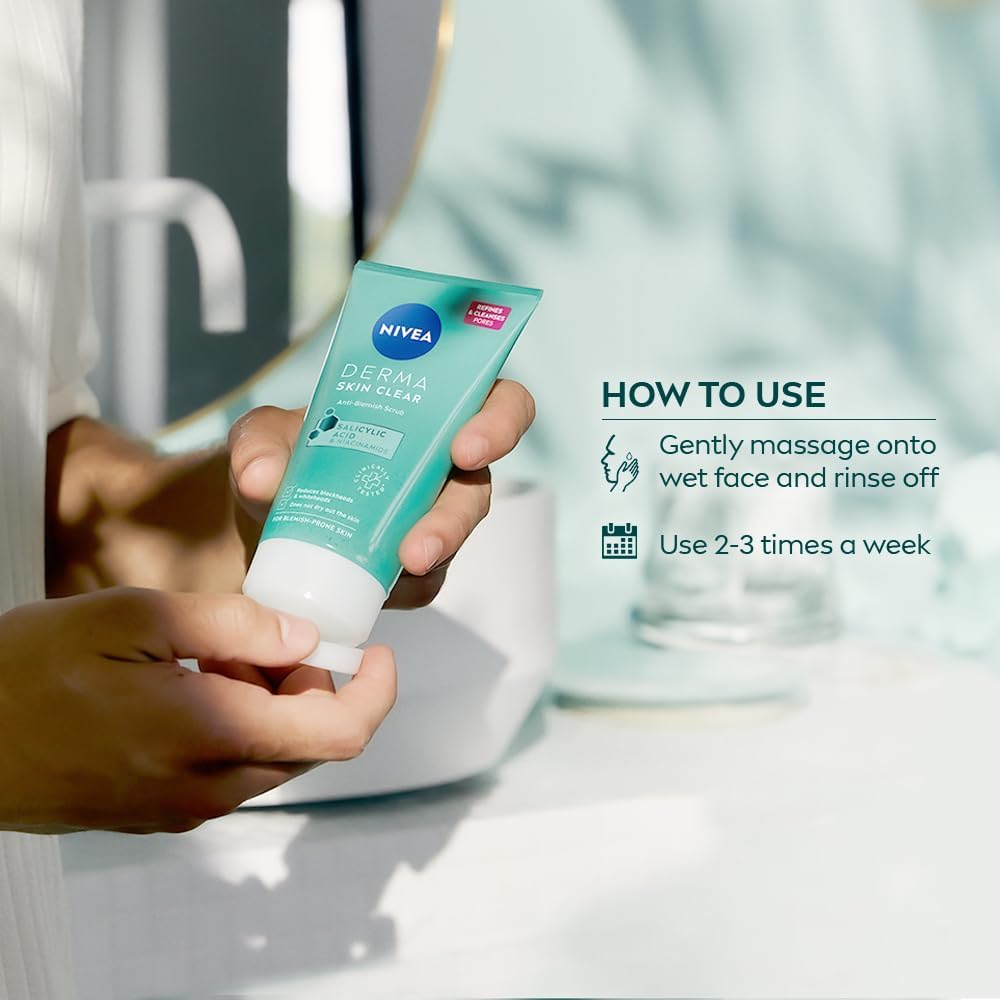 NIVEA Derma Skin Clear Anti-Blemish Scrub, 150 ml