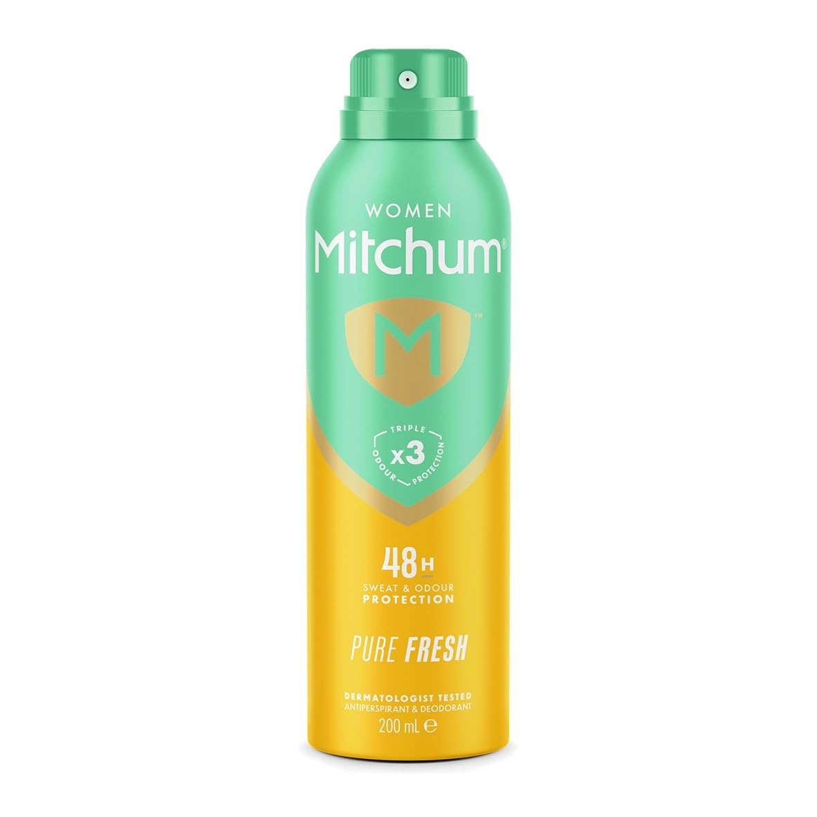 Mitchum Women Triple Odor Defense 48HR Protection Deodorant Spray & Antiperspirant (200ml), Powder Fresh