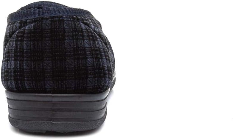 The Slipper Company Mens Twin Gusset Navy Slipper