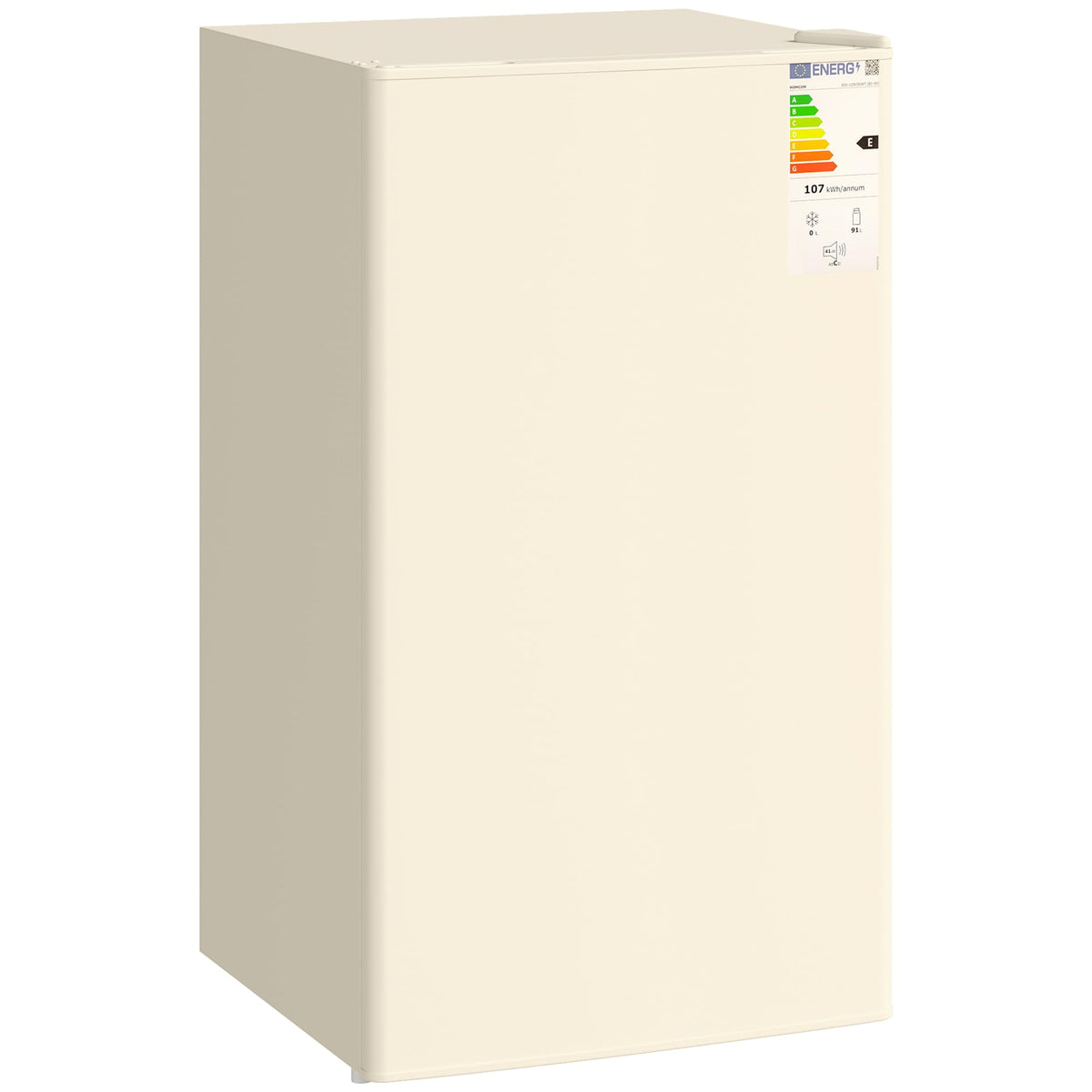 HOMCOM Under Counter Fridge 91L Small Fridge with Chiller Box Silver Tone