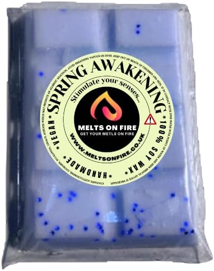 Wax Melts Scented Handmade Snap Bars, 4 Pack Baby Powder, Fresh Linen, Fluffy Towels, Spring Awakening Scented Soy Wax Melts Vegan Aromatherapy (Fresh)