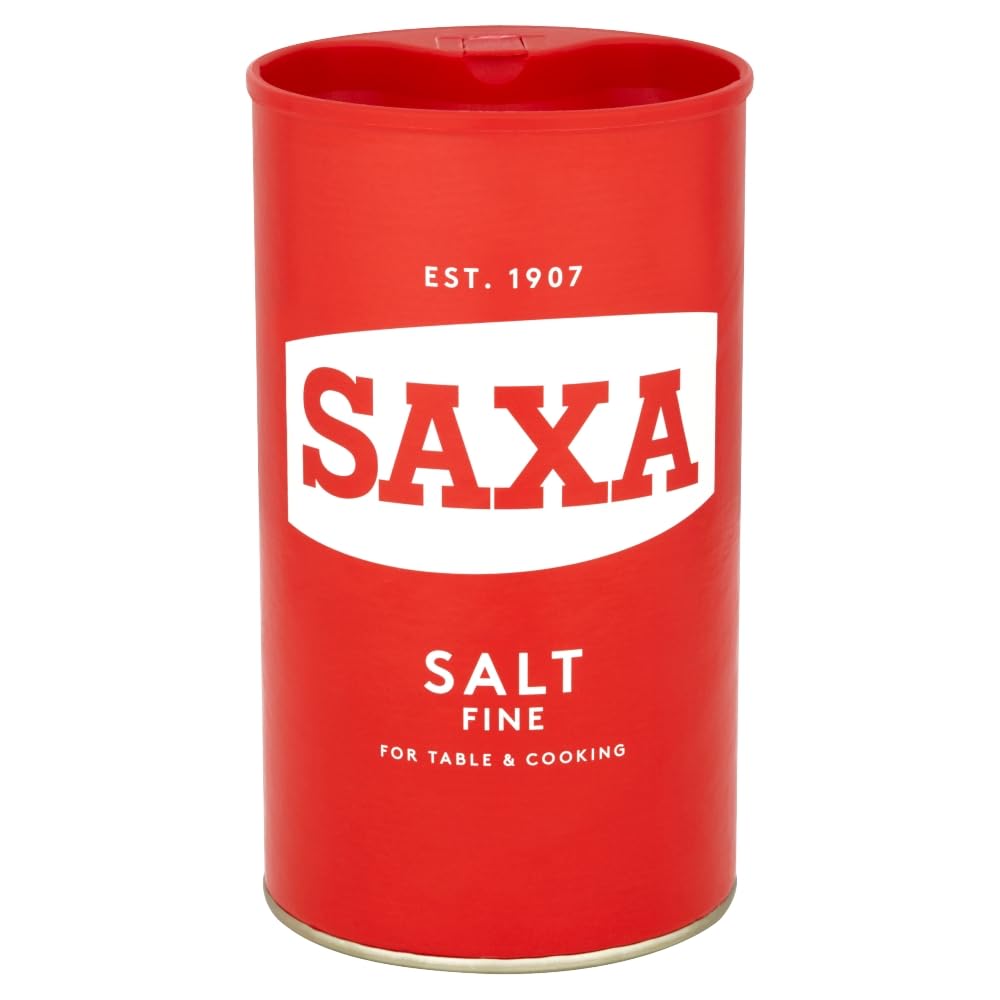 Saxa Fine Table Salt for Table & Cooking, 750 g Drum (1-Pack)