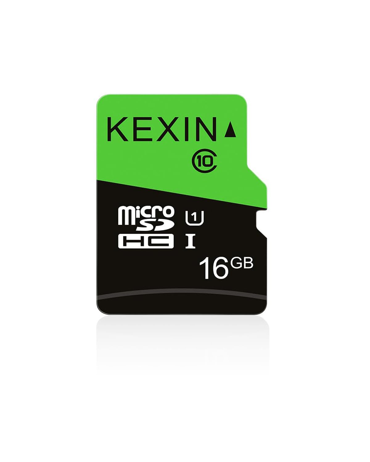 KEXIN Micro SD Card 32GB, MicroSDHC Memory Card UHS-I Up to 80MB/s Read, Class 10 C10 U1 TF Card for Camera, Smartphone, Security System, Drone, Tablet (Black Green)