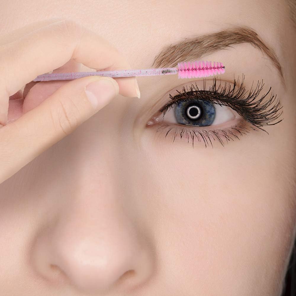 G2PLUS 100 PCS Black Disposable Eyelash Brushes Spoolies: