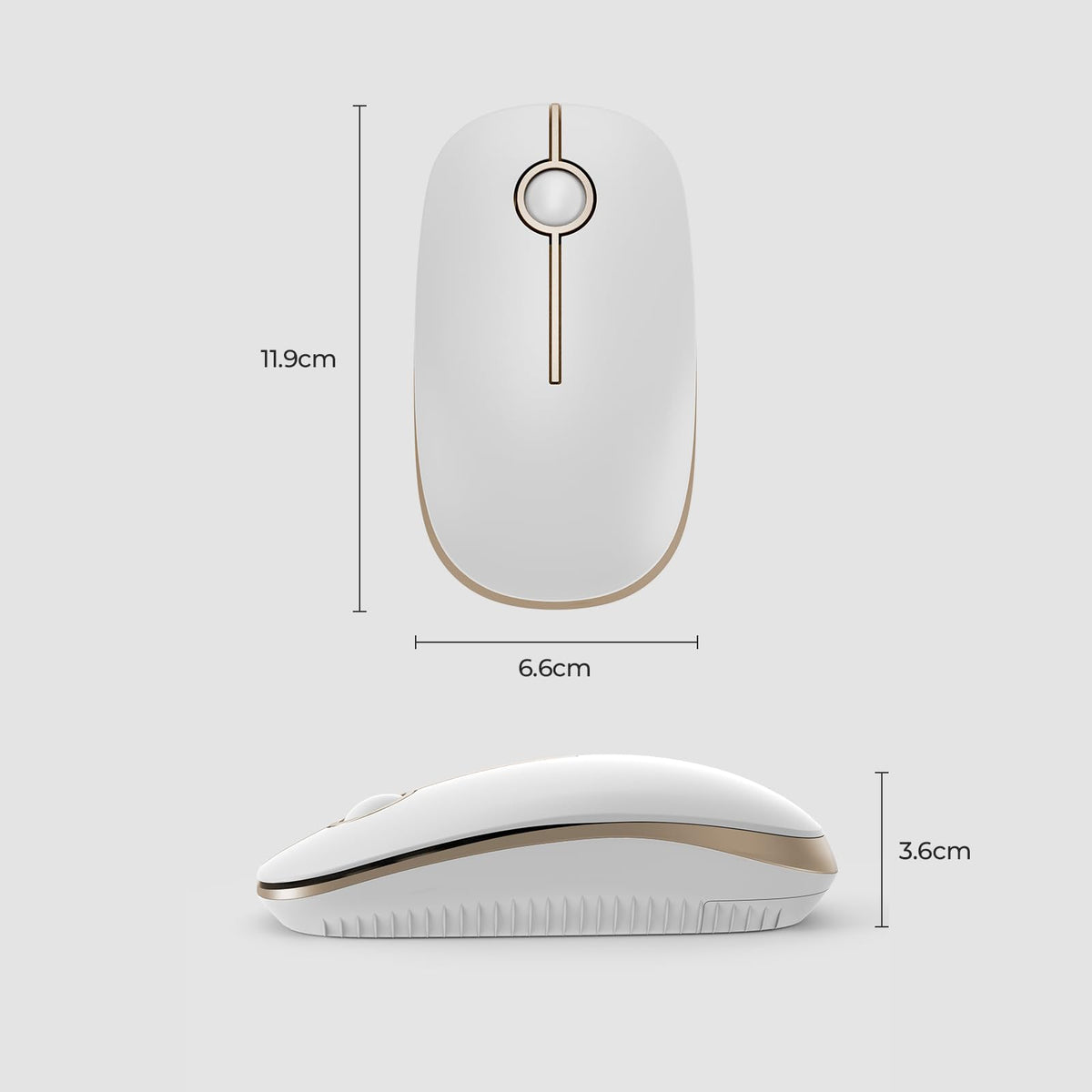 Seenda Wireless Mouse, Silent with 2.4G USB Receiver, Black